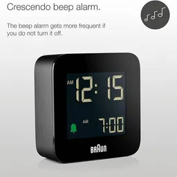 braun Digital Black Clock image 2