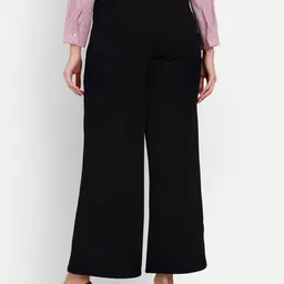 broadstar Women Loose Fit Black Lycra Blend Trousers image 3