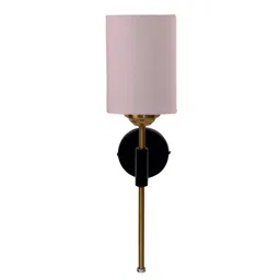 new era Antique Gold Wall Lamp with Grey cotton shade image 4