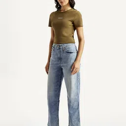 levi's Women Flared Mid Rise Blue Jeans image 4