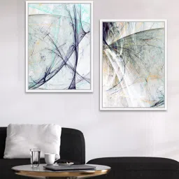 art street Canvas Framed Lady Modern Set Of 2 Art Print image 1