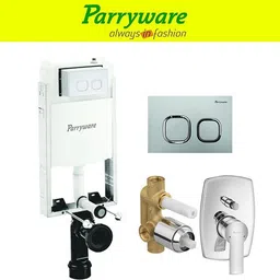 parryware Half Frame Concealed Cistern, with divater body upper crust set of 1 pic 076 Dual Flush Tank-picture-16