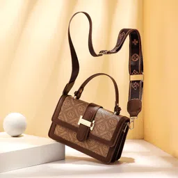 Brown Women Sling Bag Stylish Trendy Premium Luxury Party-Wear Casual-image-30