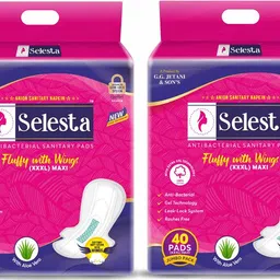 selesta 100% Cottony Fluffy with Wings (XXXL) Pack Of 2 Sanitary Pad-picture-15