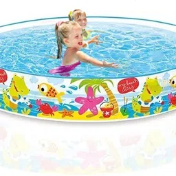 Swimming Pool for Kids 6 Feet 1 to 10 Years Foldable Swim Center Bath Tub Free-standing Bathtub-image-46