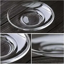 tap2kaart Pack of 12 Glass 6 Roma Glass Tea and Coffee Cups with 6 Glass Saucer for Home and Garden image 2