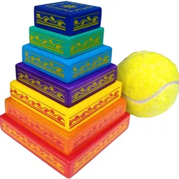 gyanotoy Wooden Lagori/Pitthu game - Multicolor-picture-11