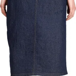 aksha creation Women Solid Straight Dark Blue Skirt image 2