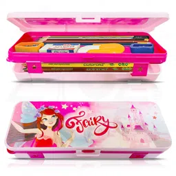 zyozi 3D Pencil Case, Double Compartment Pencil Box, Stationary Pencil Box For Kids, Desing Art Polypropylene Pencil Box-picture-15