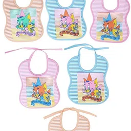 da anushi Soft Cotton Washable & Reusable Multicolor Highly Absorbing/Comfortable and Easily Adjustable Feeding Bibs In Apron Style For Babies,Toddlers,Infants image 3