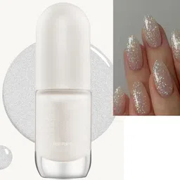 afaraxia Quick Drying Glitter Nail Polish silver image 1