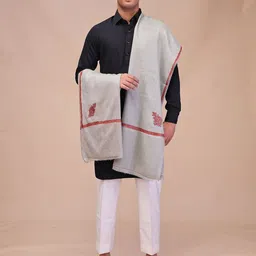 swi stylish Wool Embroidered Men Shawl image 1