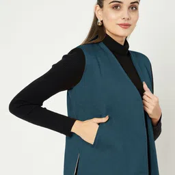 brinns Solid Women Waistcoat image 4