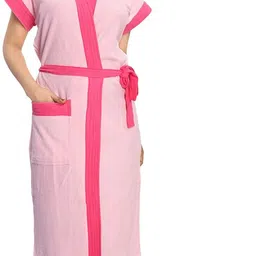 Baby Pink-2 Free Size Bath Robe-image-80
