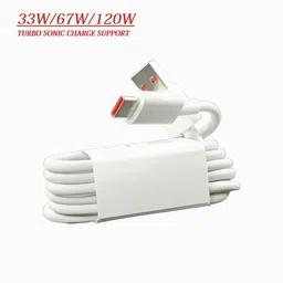 RSTEQ USB Type C Cable 0.99 m OEM USB Type C Cable 6 A 0.99 m OEM 33 W/67 W/120 W TURBO SONIC FAST CHARGER CABLE image 3