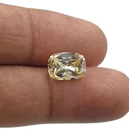 Sahiba Gems Yellow Cut Natural Zircon Gemstone image 2