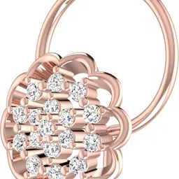 avsar Priyanshi 18kt Diamond Rose Gold Nose Wire image 2