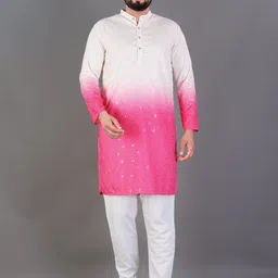 keton Men Solid Cotton Blend Straight Kurta-picture-25