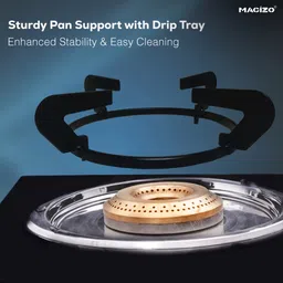 macizo ICONIC Cooktop ISI Certified 2-Year Warranty with Doorstep Service Toughned Glass Manual Gas Stove image 4