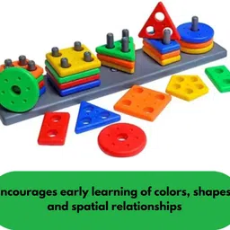 sajana Color & Shape Recognition Geometric Stacking Toy image 3