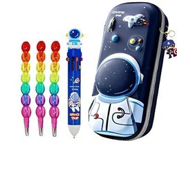 Captain America Keychain Pencil Pouch Space Theme 4 Pcs Astro Pen School Kit space Art EVA Pencil Box-image-43