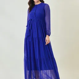 aayu Women Maxi Blue Full Length Dress-picture-10