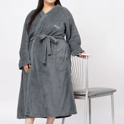 klotthe Grey XXL Bath Robe image 4