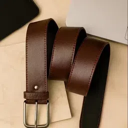 walletmall Men & Women Casual, Formal, Evening, Party Brown, Black Artificial Leather Belt image 3