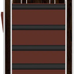 prizam 5 Layer Wood Print PP Collapsible Wardrobe image 2