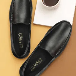 inklenzo Genuine pure leather black loafers for mens casual shoes for all occassions Loafers For Men image 3