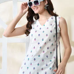 annsh apparel Women Printed Cotton Blend Straight Kurta-picture-27