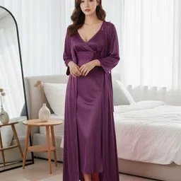 xpiox Pack of 2 Women Nighty Set-picture-26