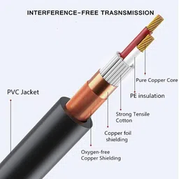 imaginea 6.35mm To XLR Cable Male Mic Patch Cord XLR to Jack TS Mono Audio connect Cable Straight TS Patch Cable image 3