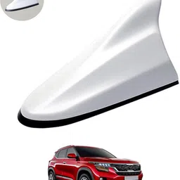 rkpsp White Car Shark Fin Roof Antenna(FM,AM) Radio No Drilling/Easy To Install-246 Universal Fit Decorative Radio Signal Car Antenna Aerial boost Signal Satellite Vehicle Antenna-picture-24