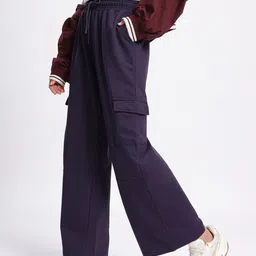 roadster Women Solid Purple Track Pants-picture-21