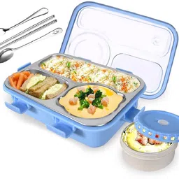 Stainless Steel Bento Lunch Box with Sealed Lid and Cutlery Set 1 Containers Lunch Box-image-18