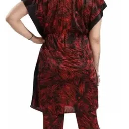 dsiya Women Top & Pyjama Set Red Polka Print image 2