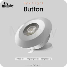 murphy LED 2W BUTTON Spot light (Cool White , Pack of 20) Recessed Ceiling Lamp image 2