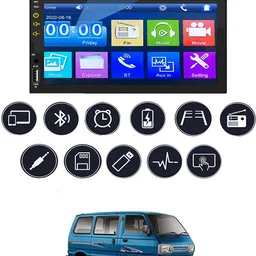 maties 7inch Double Din Full Touch Screen With Mirror link For Omni Maruti Suzuki 2004 Black LCD-picture-13