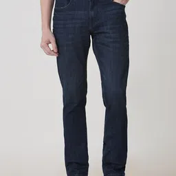 mufti Men Skinny Mid Rise Dark Blue Jeans-picture-18