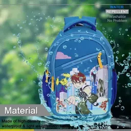 flexcy leather Stylish Printed classic standard look (LKG/UKG/1st/2nd ) & Projector watch Waterproof School Bag image 5