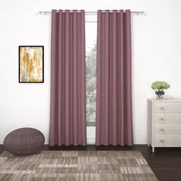 242 cm (8 ft) Shower Polyester, Silk Blackout Curtain Single Curtain-image-31