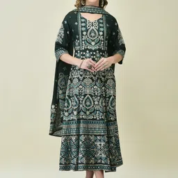 shree - she is special Printed Viscose Rayon Stitched Flared/A-line Gown-picture-40