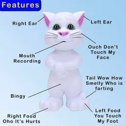 sabirat Talking Tom Toy For Kids, Recording, Story, Musical Toy, Touch, Talk To Toy image 5