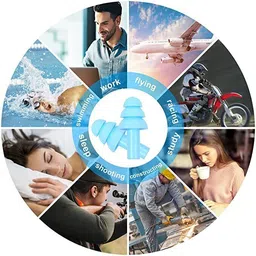 vedanshi Earplugs for Study,Meditation,Bathing,Swimming,Sleeping for Adult and Kids 1Pair Ear Plug image 3