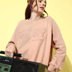 roadster Women Short Sleeve Floral Print Sweatshirt image 2