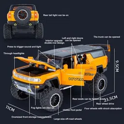 just craft 1:24 Scale HUMMER EV Diecast Models Alloy Diecast Toy Car Model pullback image 2