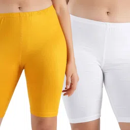 jasora Pack of 2 Solid Women Multicolor Cycling Shorts-picture-37