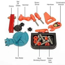 nickspool Kids Construction Tool Kit – Deluxe Role Play Trolley Set for Boys & Girls 3+ image 3