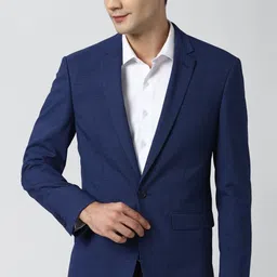 peter england Men Checkered Single Breasted Formal Blazer-picture-32
